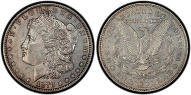 1878-S $1 VAM 26 Long Arrow Shaft AU53