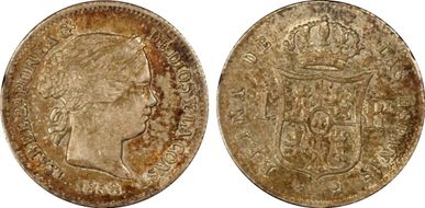 1858 Real 8 Pt. Star Barcelona AU58