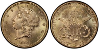 1888-S $20 Saddle Ridge Hoard MS64