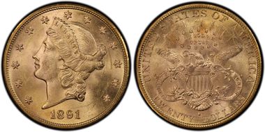 1891-S $20 Saddle Ridge Hoard MS62