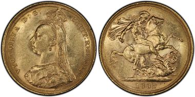 1887-S Sov S-3868A DISH S1 1st Obverse 1st Obv Long JEB Aligned Right MS61