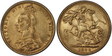 1888-S Sov S-3868B DISH S10 2nd Obv Angled J AU55