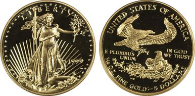 1999-W $5 Gold Eagle PR69DCAM