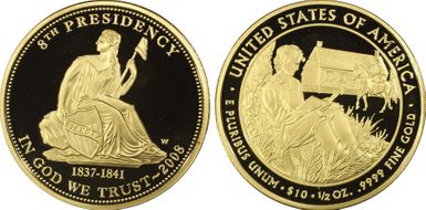 2008-W $10 Van Buren's Liberty PR69DCAM