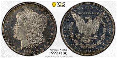 1886 $1 MS64DMPL