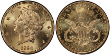 1890-S $20 Saddle Ridge Hoard MS64