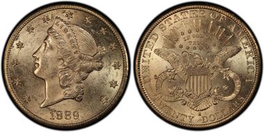 1889-S $20 Saddle Ridge Hoard MS61