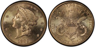 1889-S $20 Saddle Ridge Hoard MS63+