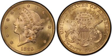 1889-S $20 Saddle Ridge Hoard MS63