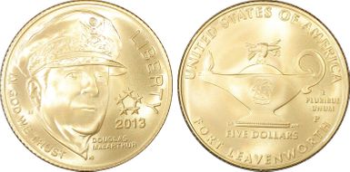 2013-P $5 5 Star Generals MacArthur MS69