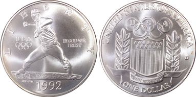 1992-D $1 Olympic MS70