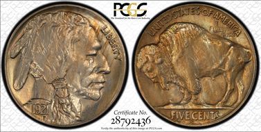 1921-S 5C 2 Feathers, FS-401 MS63