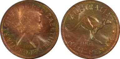 1961 Y. (p) 1/2D MS65RB