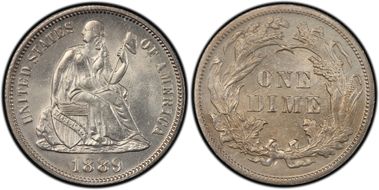 1889 10C MS64