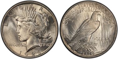 1923 $1 VAM 8 Doubled TRVST MS62