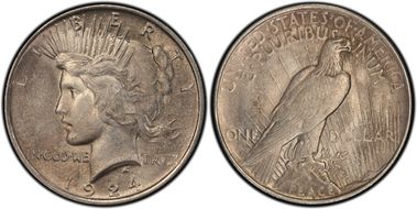 1924 $1 VAM 1H Extra Hair MS62