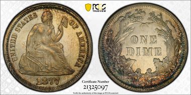 1877 10C F-114, Type 2 Rev MS64