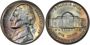 1939 5C Reverse of 1940 MS68FS