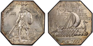 1925 AR Medal Norse American, Thick MS66