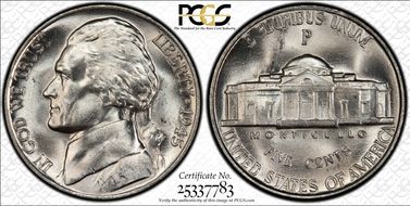 1945-P 5C TDR, FS-803 MS66FS