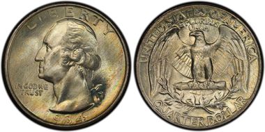 1934 25C Medium Motto MS67+