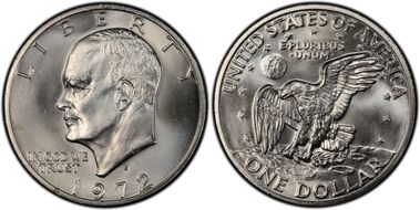 1972-S $1 Silver MS64