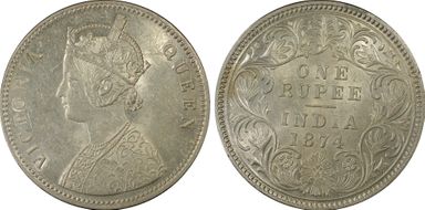 1874(C) Rupee SW-5.5 Prid-112 MS61