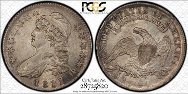 1811 50C O-108a AU58