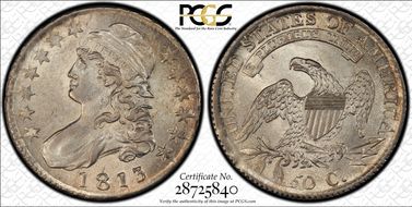 1813 50C O-104 AU58