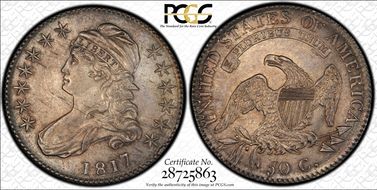 1817 50C O-110a AU58