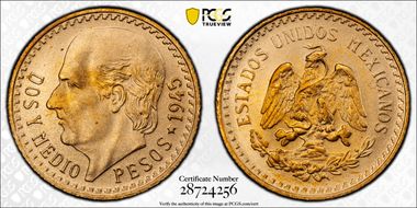 1945 2 1/2 P KM-463 Modern Restrike MS68