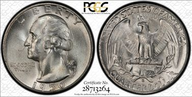 1950-S 25C DDR, FS-801 MS64