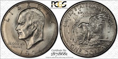 1971-D $1 "Friendly Eagle" FS-901 Type 1 Reverse MS66