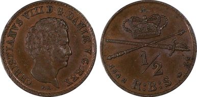 1842 FK/VS 1/2Rbsk MS62BN