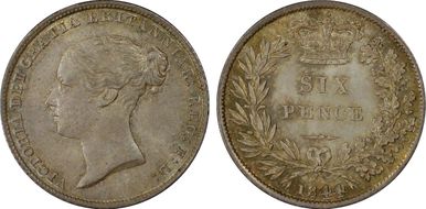 1844 6D S-3908 Large 44 MS66