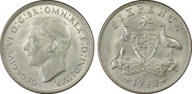 1943-D 6D KM-38  Ag MS64+