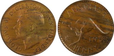 1952 A. (p) 1D London Reverse MS63RB