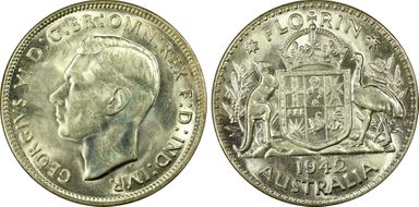 1942-S Florin KM-40  Ag MS62
