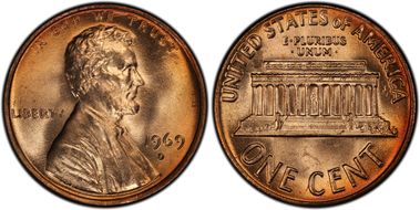 1969-D 1C MS66+ RD