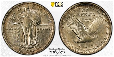1927-S 25C AU53