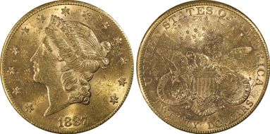 1887-S $20 MS61