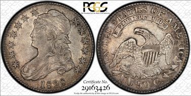 1828 50C Square 2, Small 8s, Sm. Letters N1