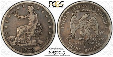 1878-S T$1 Trade F12