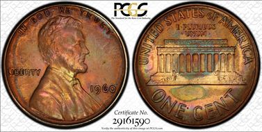 1960 1C Small Date MS64RB