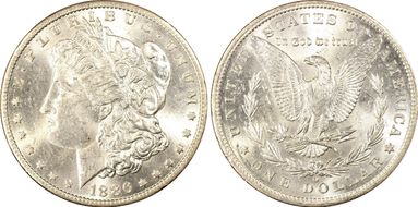 1886-O $1 VAM 1A, Clashed E MS62