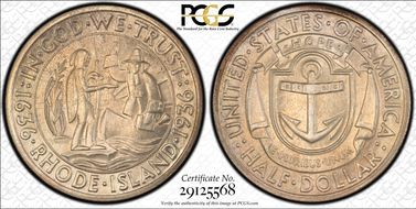 1936 50C Rhode Island MS66