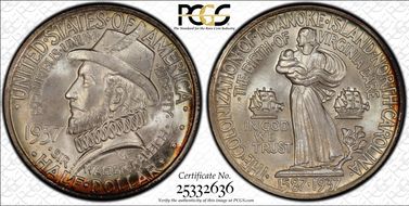 1937 50C Roanoke MS68