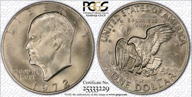 1972 $1 Type 2 MS66