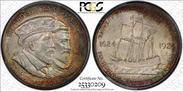 1924 50C Huguenot MS67