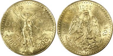 1923 50 Peso KM-481  Au MS63